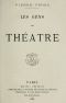 [Gutenberg 64067] • Les gens de théâtre